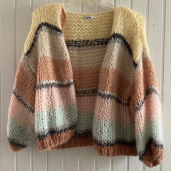 Multicolor Striped Women's Cardigan - Picture 1 of 2